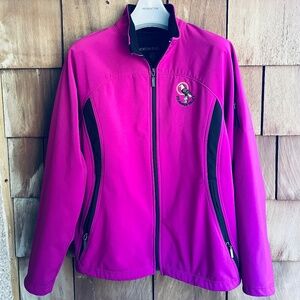 North End Three-Layer Fleece Jacket Soft  Fuchsia Embroidered Squamish Valley L